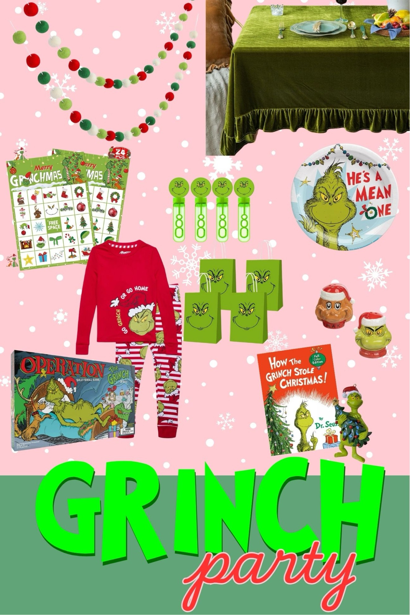 Kids grinch party! ❤️ Christmas party ideas for kids and family! 

#LTKHoliday #LTKSeasonal #LTKParties