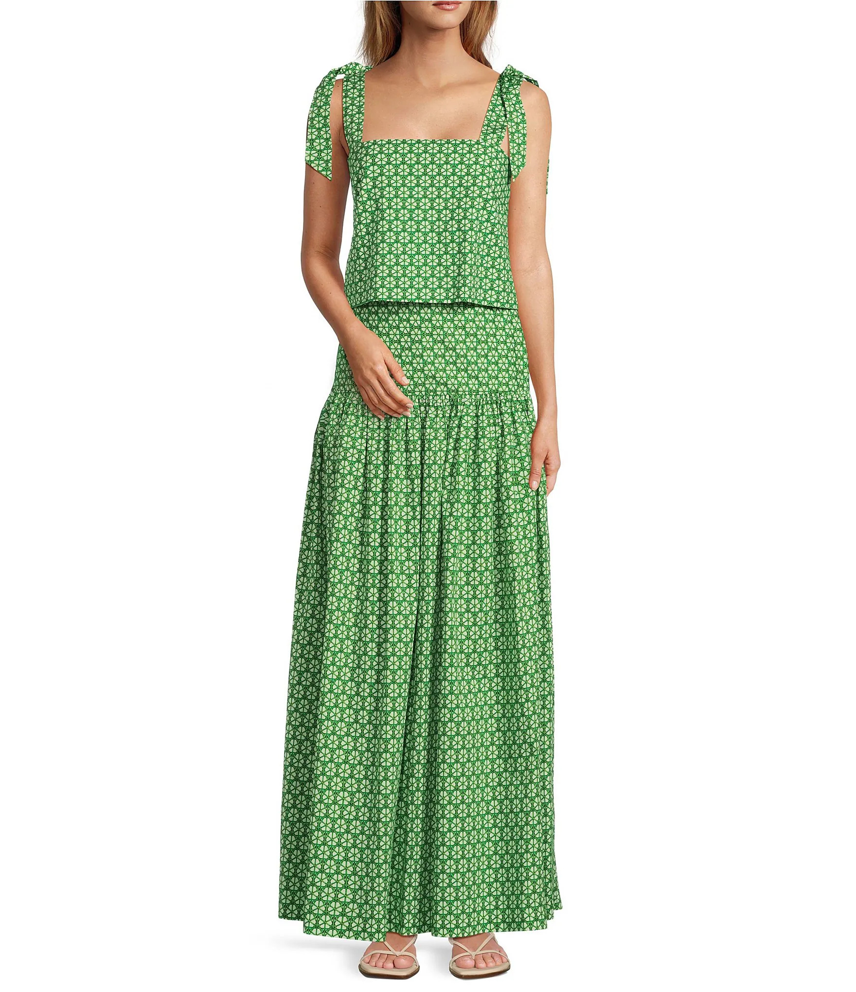 Antonio Melani x Style by Simkins Charlotte Printed Poplin Top & Skirt Set | Dillard's | Dillard's
