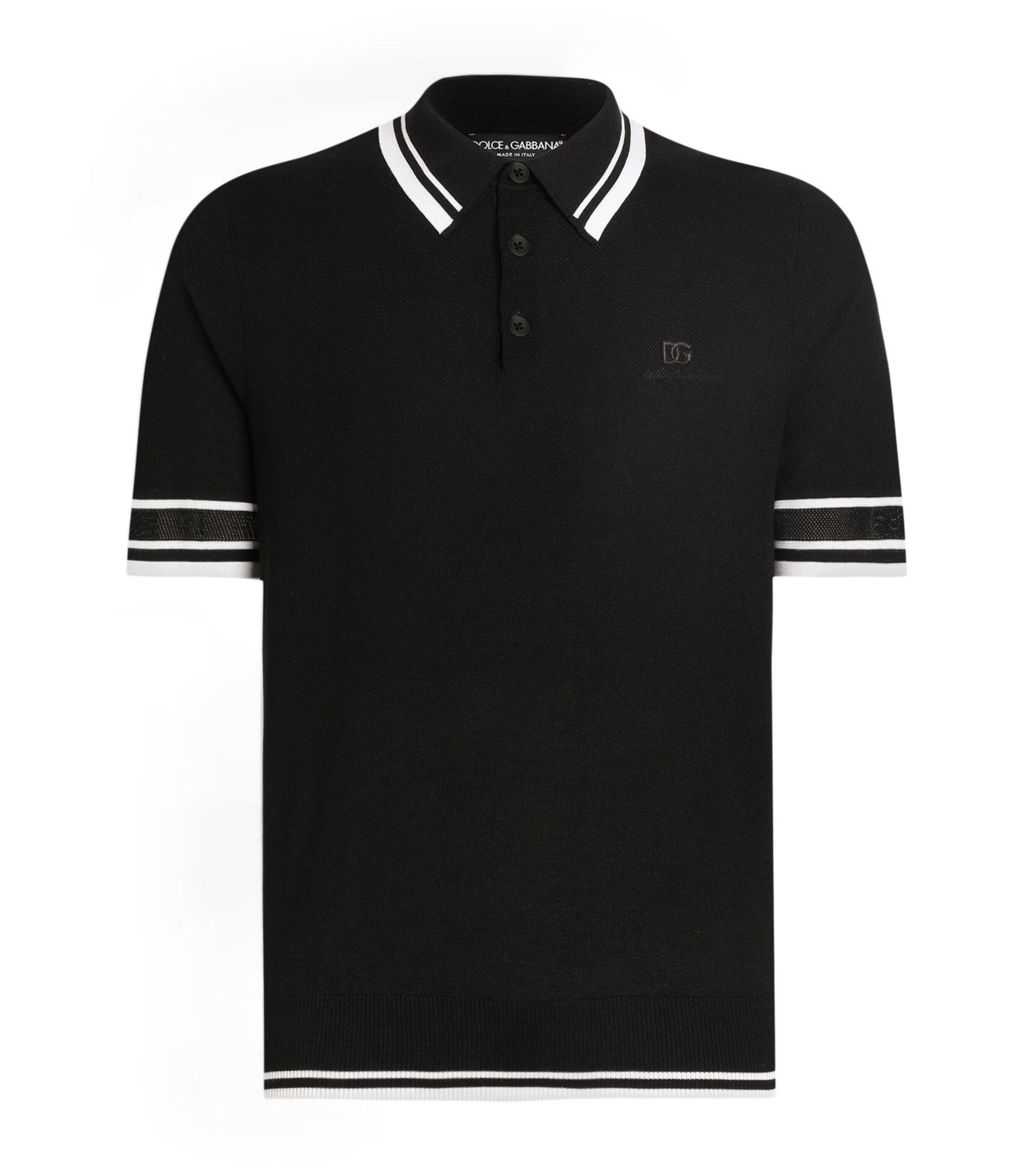 Dolce & Gabbana Silk-Blend Polo Shirt | Harrods (US)