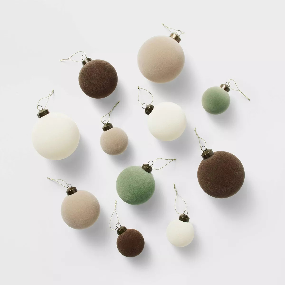 Set of 11 Velvet Christmas Ornaments Neutral - Threshold™ designed with Studio McGee | Target