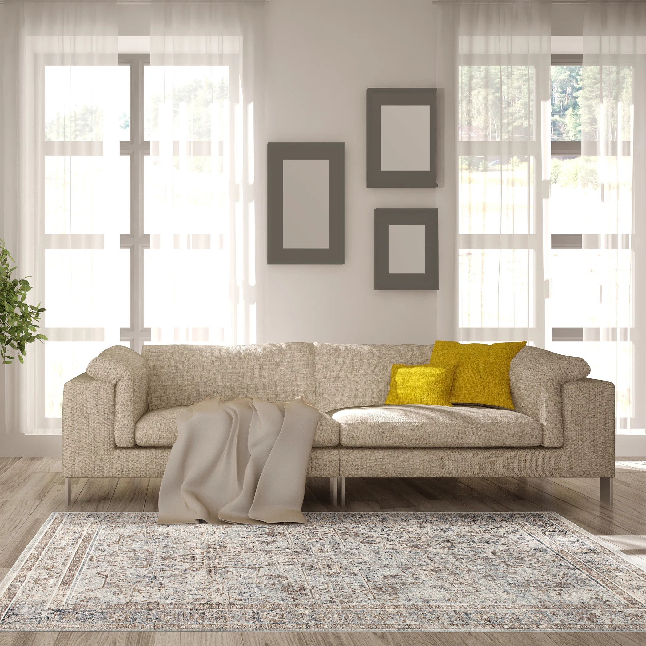 Braymer Gray/Brown Area Rug | Wayfair North America