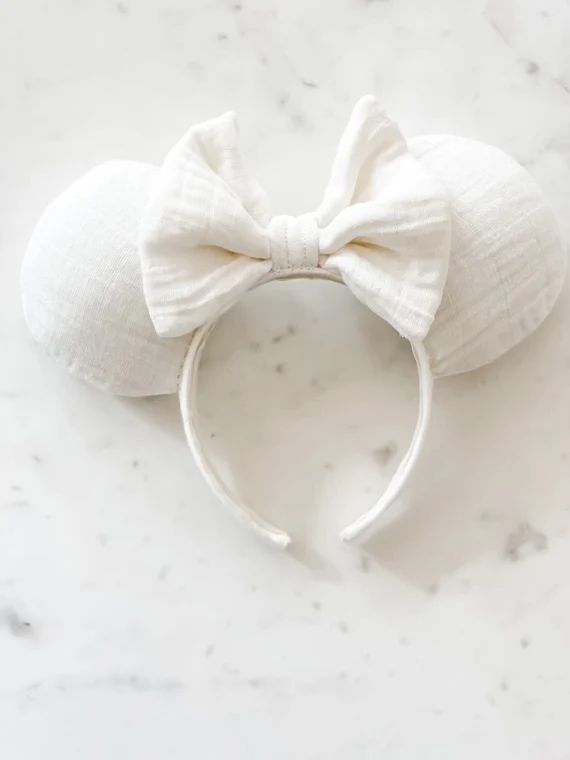White Organic Cotton Gauze Ears - Etsy | Etsy (US)