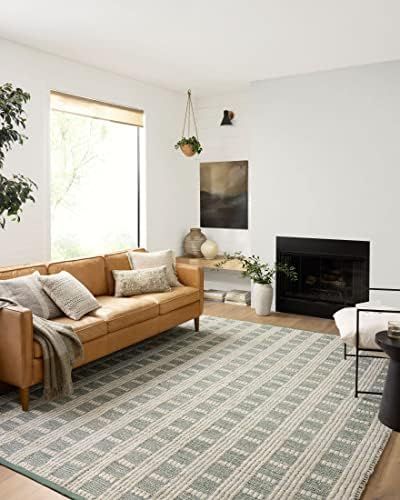 Angela Rose x Loloi Colton Collection CON-03 Ivory / Sage, Contemporary 2'-0" x 3'-0" Accent Rug | Amazon (US)