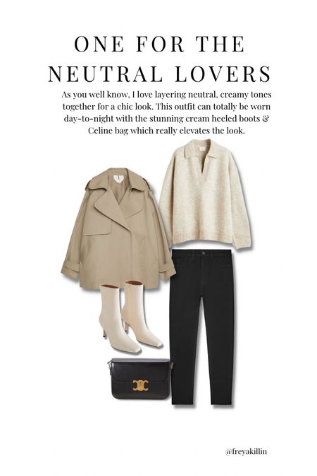 As you well know, I love layering neutral, creamy tones together for a chic look. This outfit can totally be worn day-to-night with the stunning cream heeled boots & Celine bag which really elevates the look.

#LTKSeasonal #LTKstyletip #LTKeurope