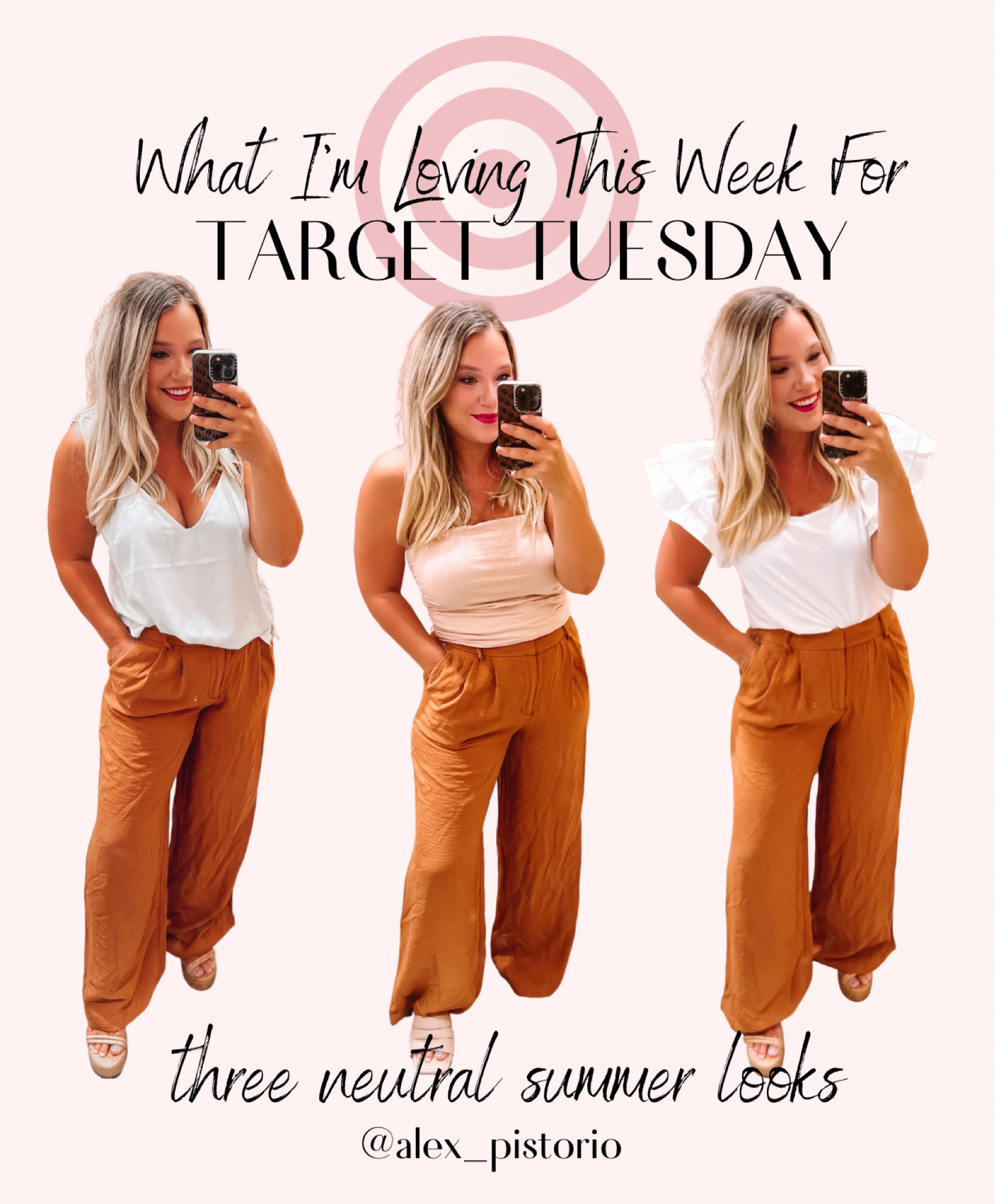 Neutral looks for summer, if you don’t have trousers in your wardrobe get some! 

Which top is your fav? 


Target Tuesday 
Target style 
Target finds 
Target looks 
High waisted trousers
Trousers
Work wear 
Office looks 


#ltkfind #ltksummer

#LTKunder100 #LTKSeasonal #LTKstyletip