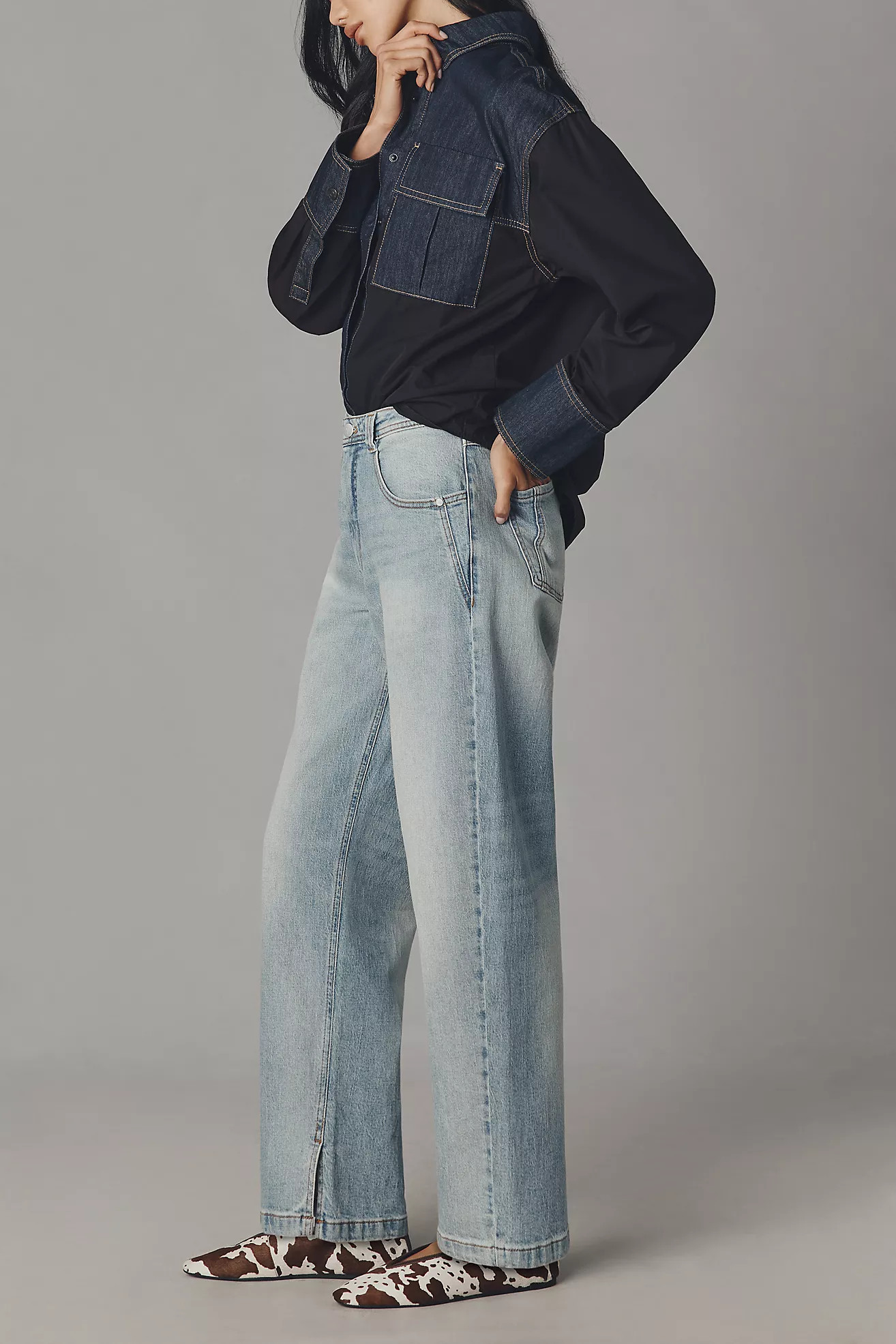 The Jules Mid-Rise Relaxed Straight-Leg Jeans by Pilcro | Anthropologie (US)
