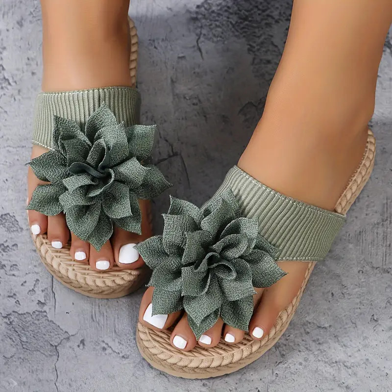 Women s Flower Decor Slides Casual Clip Toe Flat Summer - Temu | Temu Affiliate Program