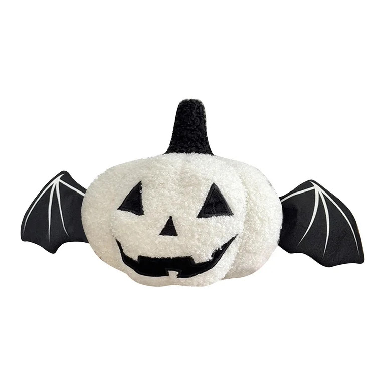 2025 Halloween Decor Ornament,Happy Halloween Pumpkin Shaped Pillow Teddy Wool Jack-O-Lantern Pum... | Walmart (US)