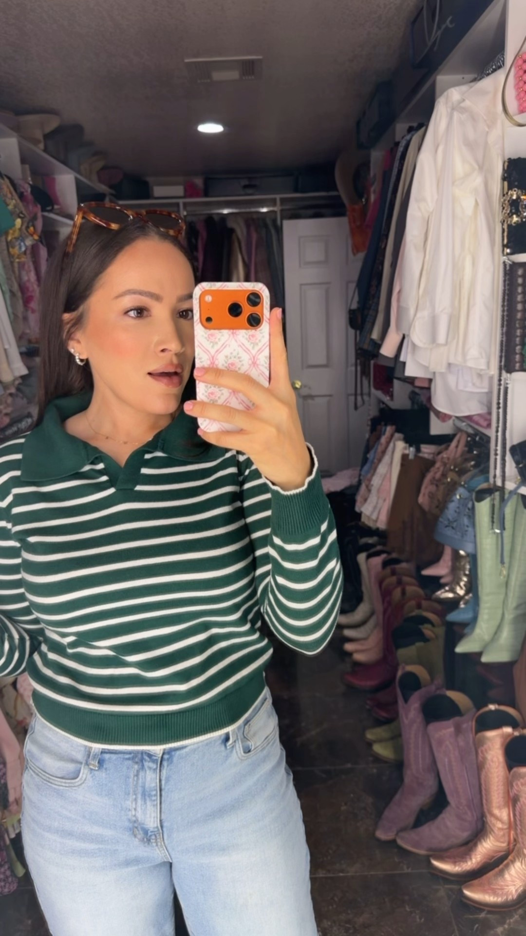 Casual striped collared long sleeve shirt #affordable #casual 