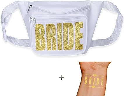 Bachelorette Party Bride Squad Fanny Pack with Bride Tattoo | Amazon (US)