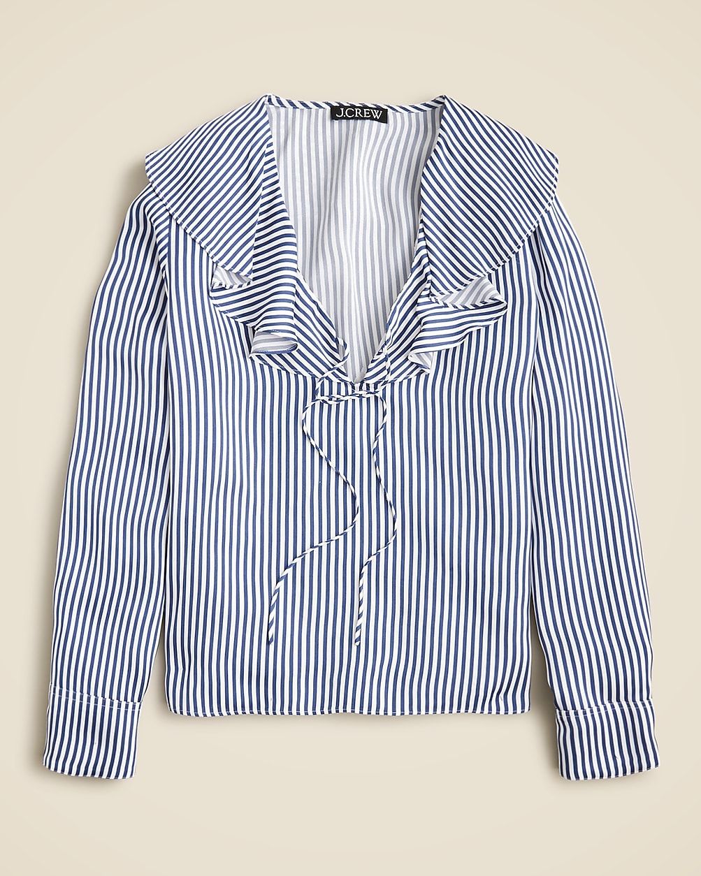 Goldie top in striped satin | J. Crew US