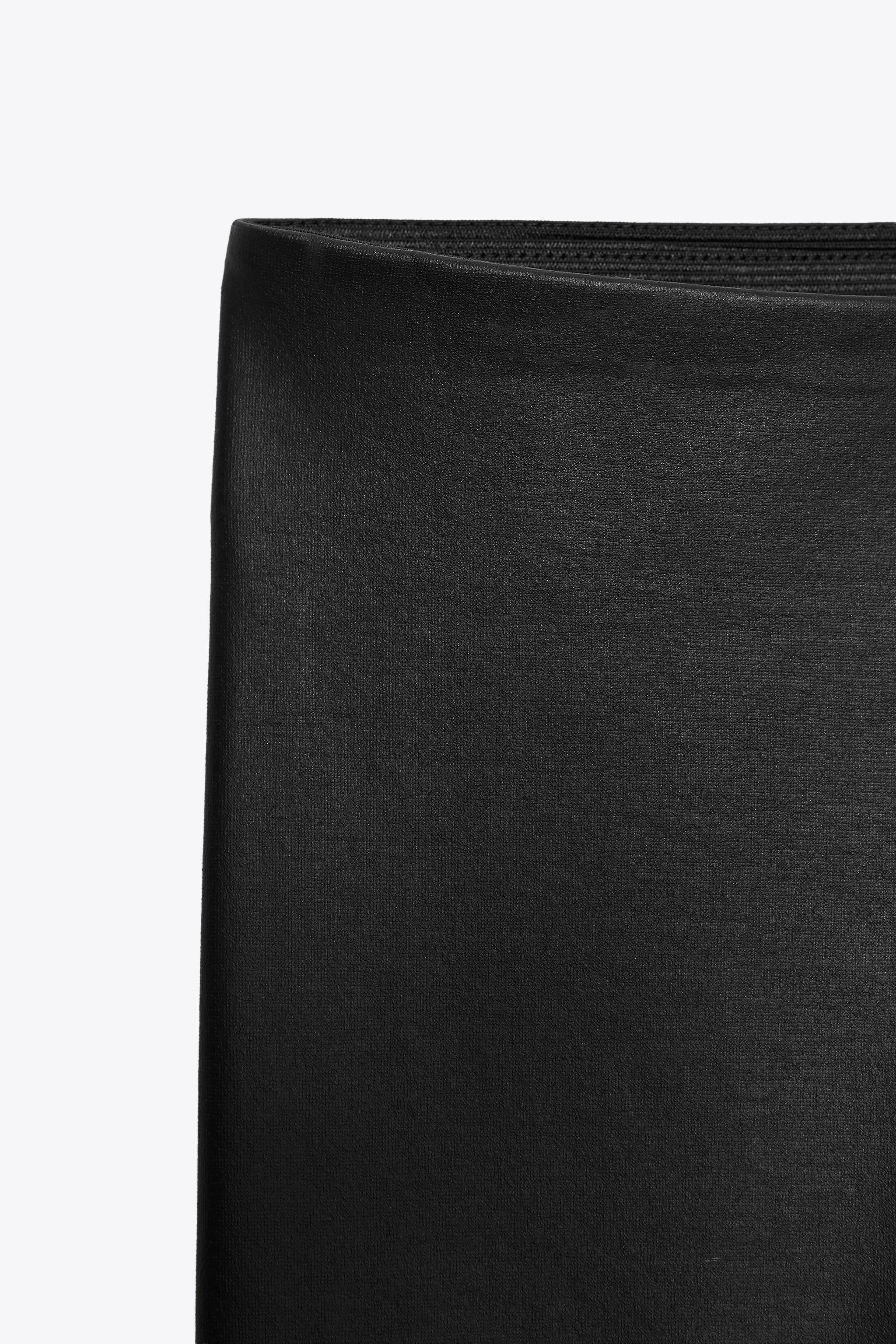 MID-WAIST FAUX LEATHER LEGGINGS | Zara US