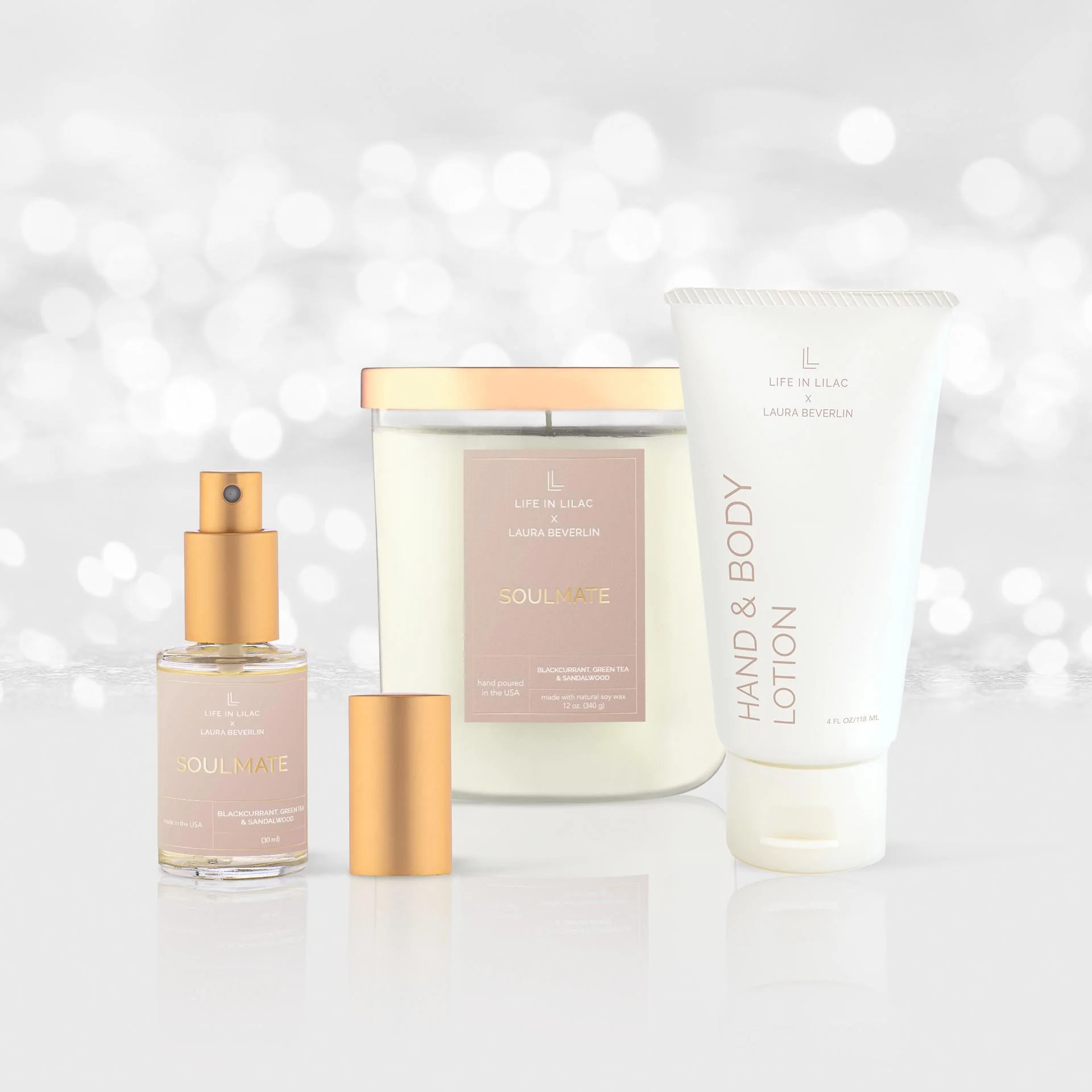 Laura Beverlin Soulmate Candle Room Spray & Lotion Bundle | Life In Lilac