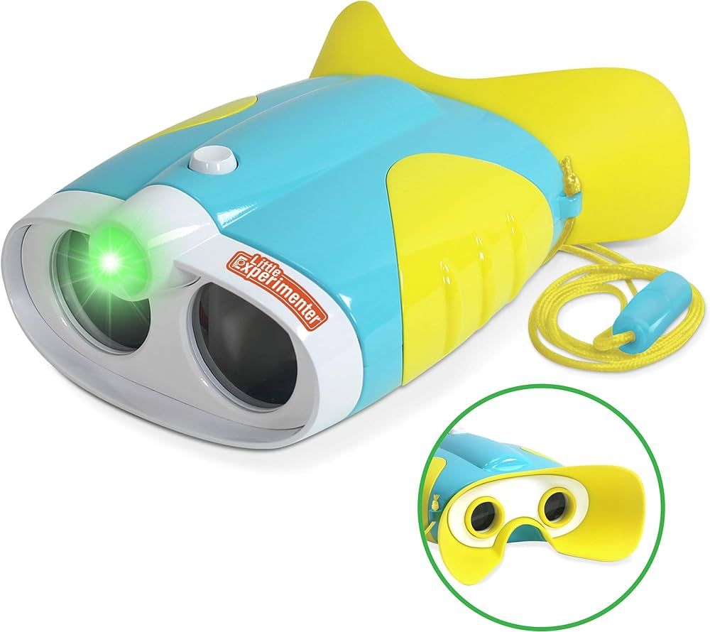 Binoculars for Kids and Toddlers - Toys Binocular with Night Vision Light and Face Comport Rubber... | Amazon (US)