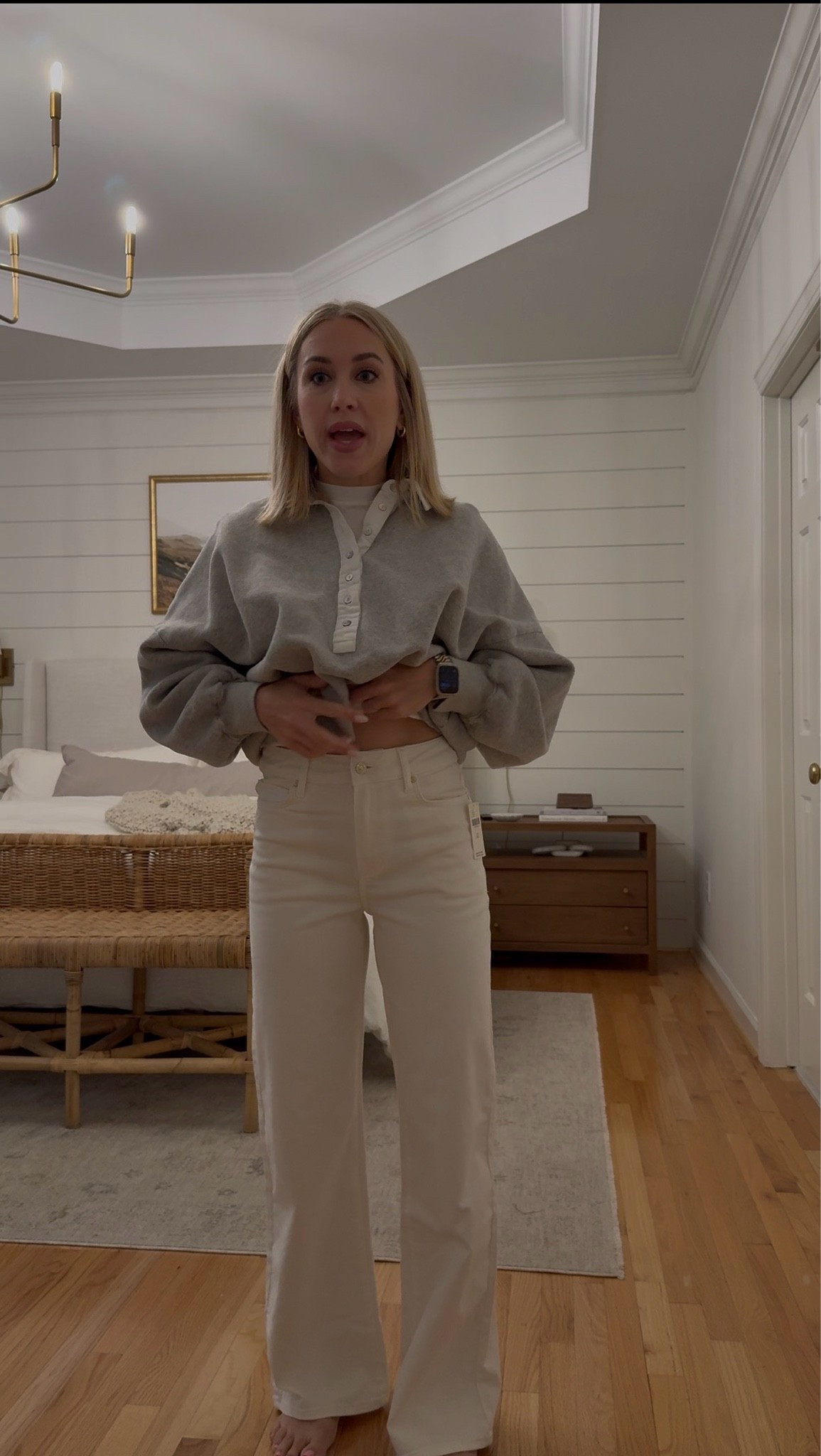 Ignore my face and focus on my favorite white jeans!

#LTKMothersDay #LTKgrwm #LTKSaleAlert