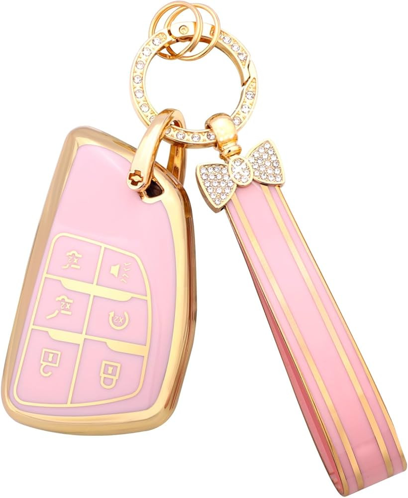 PIFOOG GMC Yukon Key Fob Cover 2023 2022 2021 Pink Gold for Chevy Chevrolet Suburban 1500 Tahoe 6... | Amazon (US)