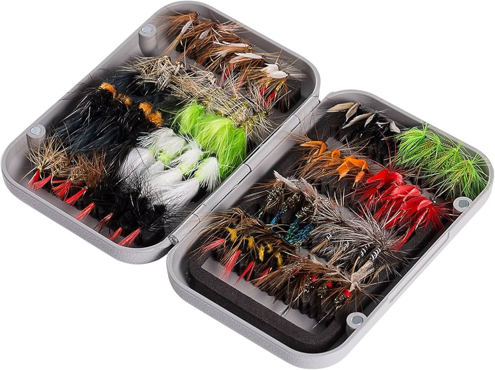 BASSDASH Fly Fishing Flies Kit Fly Assortment Trout Bass Fishing with Fly Box, 36/64/72/76/80/96p... | Amazon (US)
