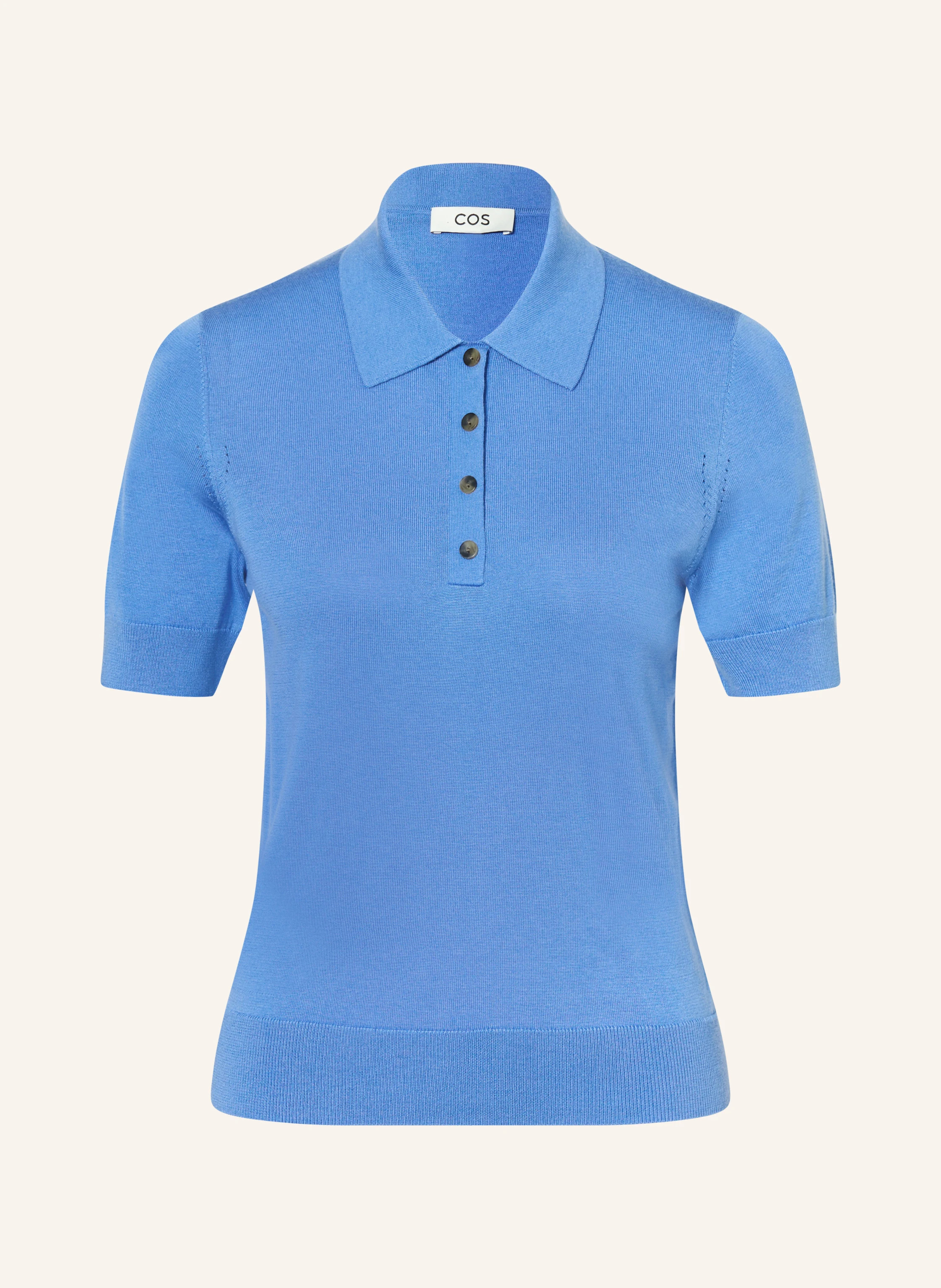 COS Strick-Poloshirt in blau | Breuninger (DACH)