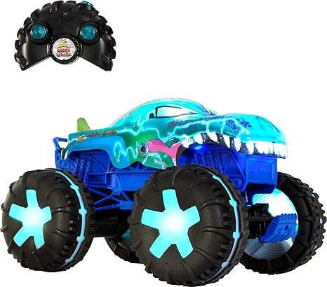 Hot Wheels Toy Truck Monster Trucks RC, Oversized Remote-Control Mega-Wrex Alive in 1:15 Scale, 3... | Amazon (US)
