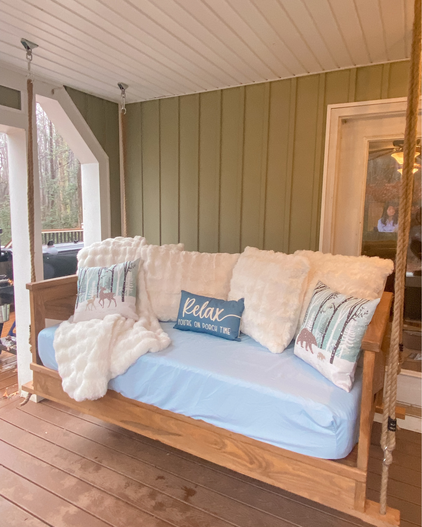 Custom made porch swing bed. Made to fit a twin size mattress. Porch goals obtained. I could sleep here. Peaceful living. Absolutely beautiful!

#LTKdayinmylife #LTKHome #LTKselfcare