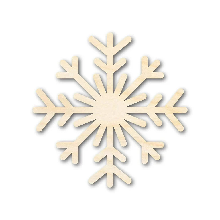 Unfinished Wood Snowflake Shape | Winter Decor | DIY Craft Cutout | up to 46" DIY 8" / 1/8" | Walmart (US)
