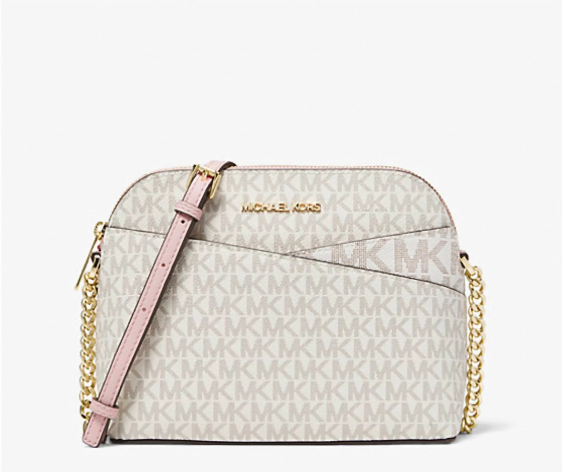 Jet Set Travel Medium Logo Dome Crossbody Bag (Vanilla) In 35F1Gtvc6B | Shop Simon