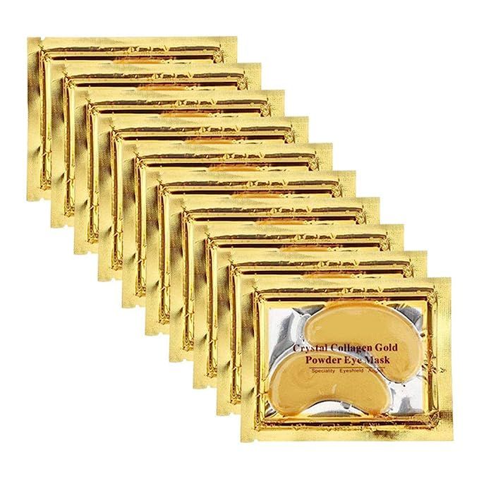30 Pairs Gold Eye Mask Collagen Eye Gel Pads Under Eye Mask for Women and Men, 24k Gold | Amazon (US)