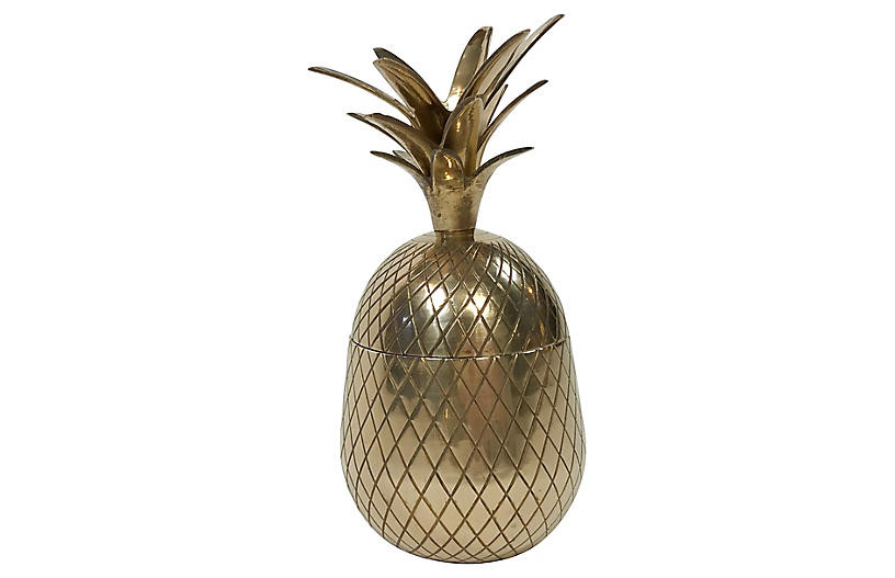 Vintage Brass Pineapple Jar - Tobe Reed - gold | One Kings Lane