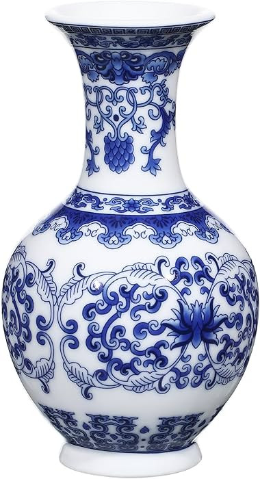Blue and White Porcelain Vase Exquisite Floral Container Decorative Flower Holder Art Vases House... | Amazon (US)