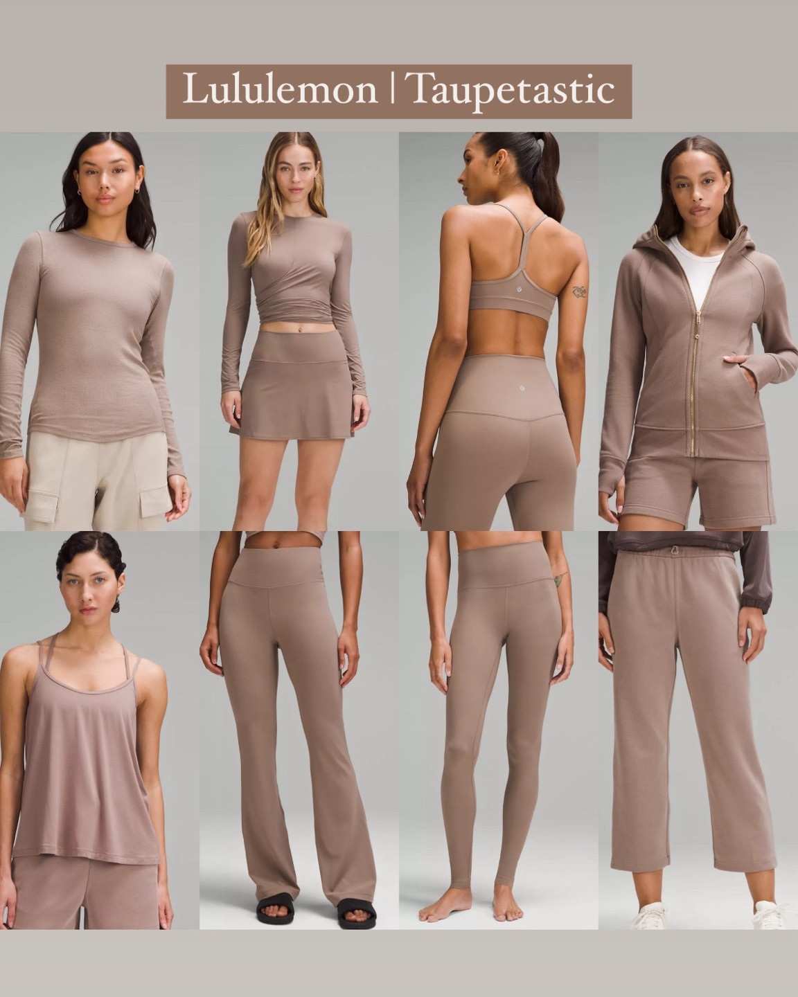 Taupetastic

Verified #hocsummer and #softsummer 

Works  for #softautumn

#LTKActive #LTKStyleTip #LTKFitness