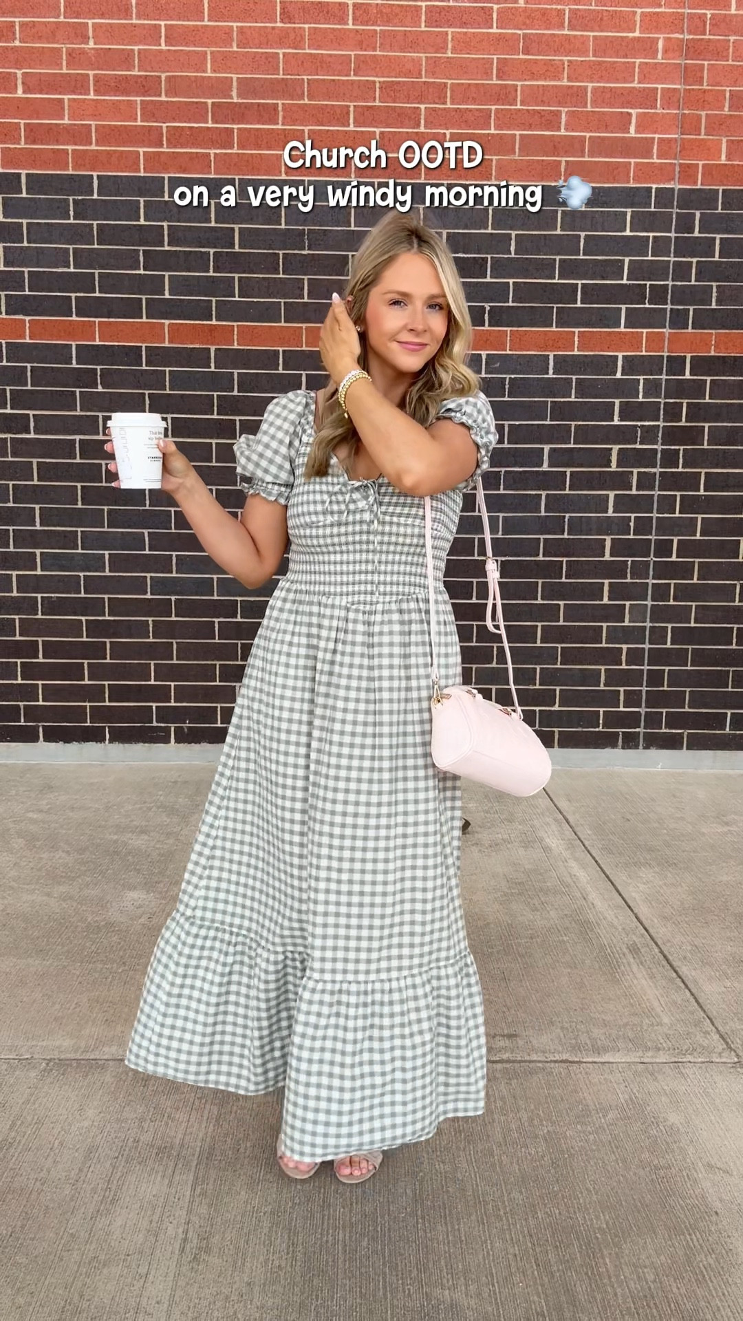 Church OOTD on a very windy morning! How cute is this dress from Target?! 🤍💨 

#LTKootd