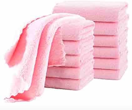 HOOYEE 12 Pack Baby Washcloths, Baby Face Towels Microfiber Coral Fleece Extra Absorbent and Soft... | Amazon (US)