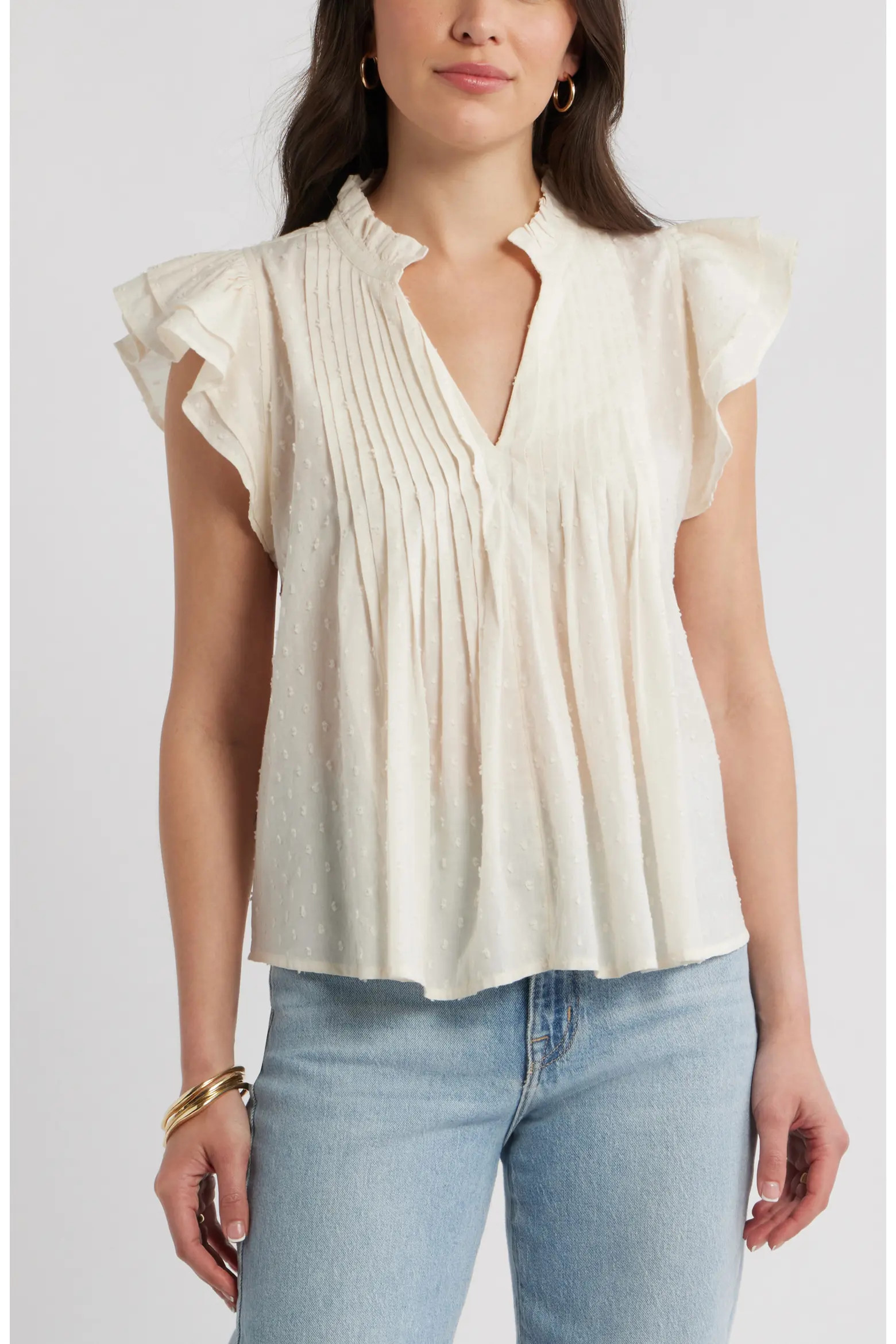 Ruffled Pleated Top (Women) | Nordstrom | Nordstrom