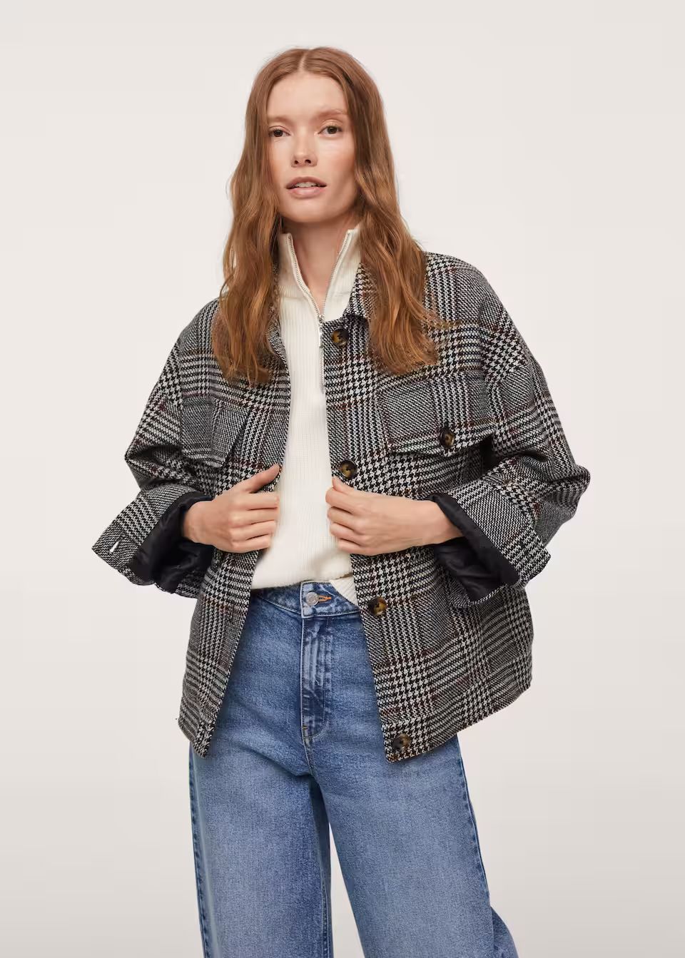 Checked pocket jacket | MANGO (US)