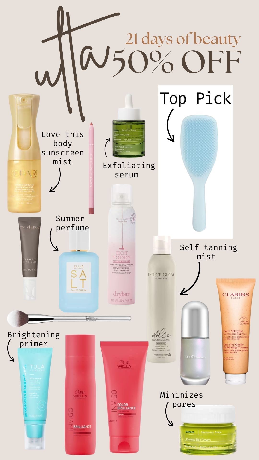 Ulta 50% off beauty deals

#LTKSpringSale #LTKBeauty