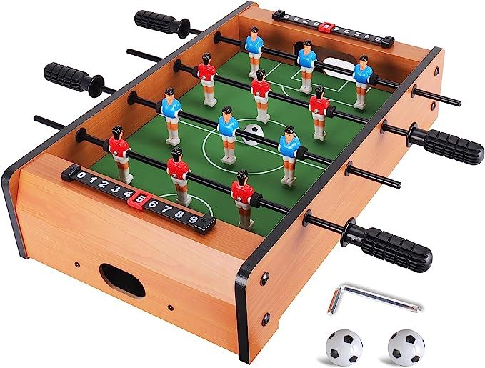 Amazon.com : WIN.MAX Mini Foosball Table (Upgrade) 20-Inch Table Top Football/Soccer Game Table f... | Amazon (US)