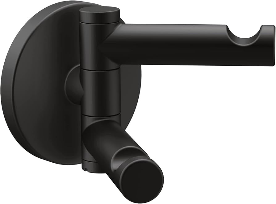 Moen Align Matte Black Modern Double Swivel Robe Hook, YB0402BL | Amazon (US)