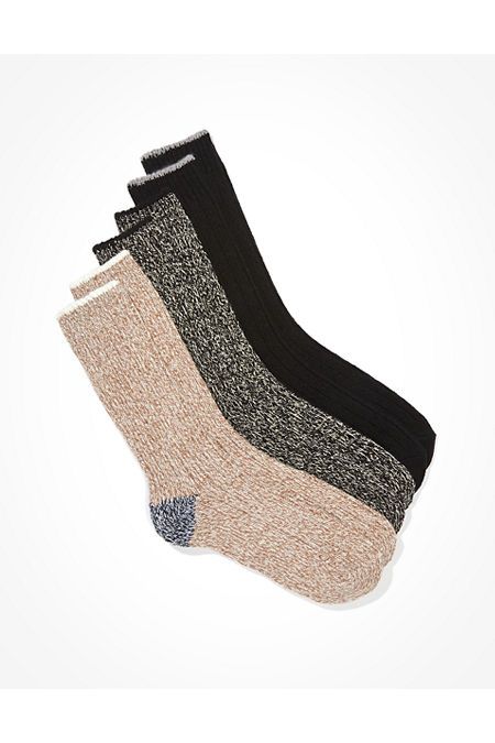 AEO Marled Boot Sock 3-Pack | American Eagle Outfitters (US & CA)
