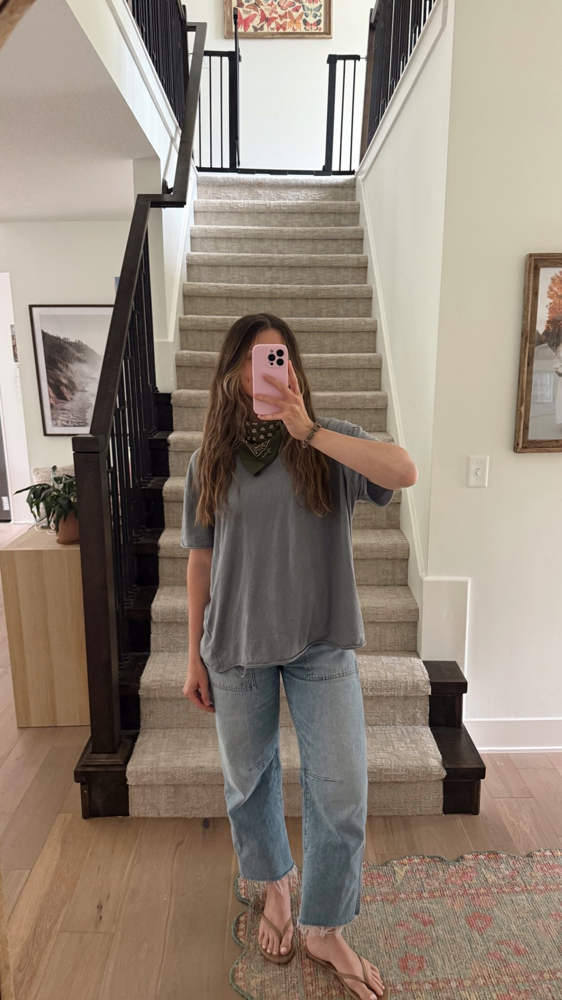 wearing a small in tee, fits oversized and one of my favorites I’ve had for years, this color is back in stock and a lot of others! Love this style of jean, so comfortable, if in between sizes size down - on sale right now!

Summer outfit, bandana, neck scarf

#LTKootd #LTKmomlife