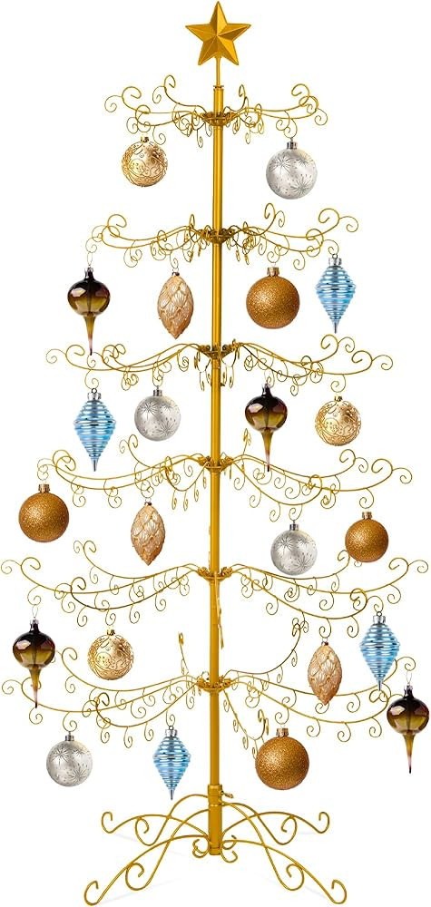 Best Choice Products 6ft Wrought Iron Ornament Display Christmas Tree w/Easy Assembly and Stand -... | Amazon (US)