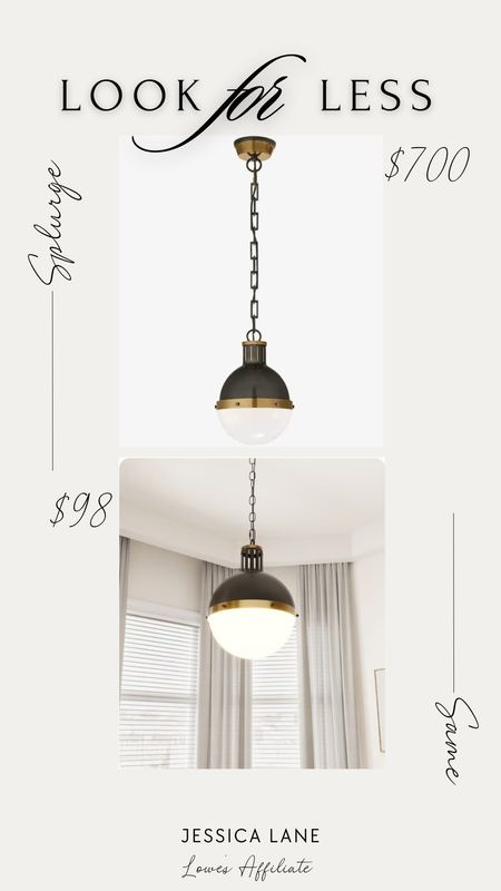 Look for last Lowe's edition. #lowespartner I can't believe how similar these two globe pendant lights look, would you splurge or save? Pendant light, globe pendant light, look for less, Lowe's lighting, Lowe's decor, Lowe's Home finds, kitchen pendant

#LTKhome #LTKstyletip