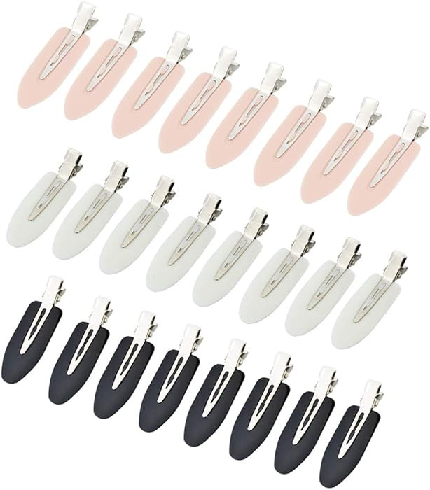 Amazon.com : Wobe 24 Pcs No Bend Hair Clips Pin Curl Creaseless Clips No Crease Hair Clip for Hai... | Amazon (US)