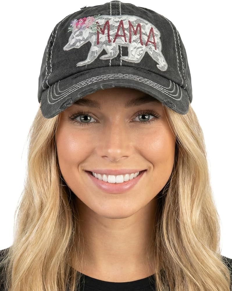 Funky Junque Distressed Vintage Baseball Cap - Embroidered Patch Women's Hat - Holiday, Lifestyle... | Amazon (US)