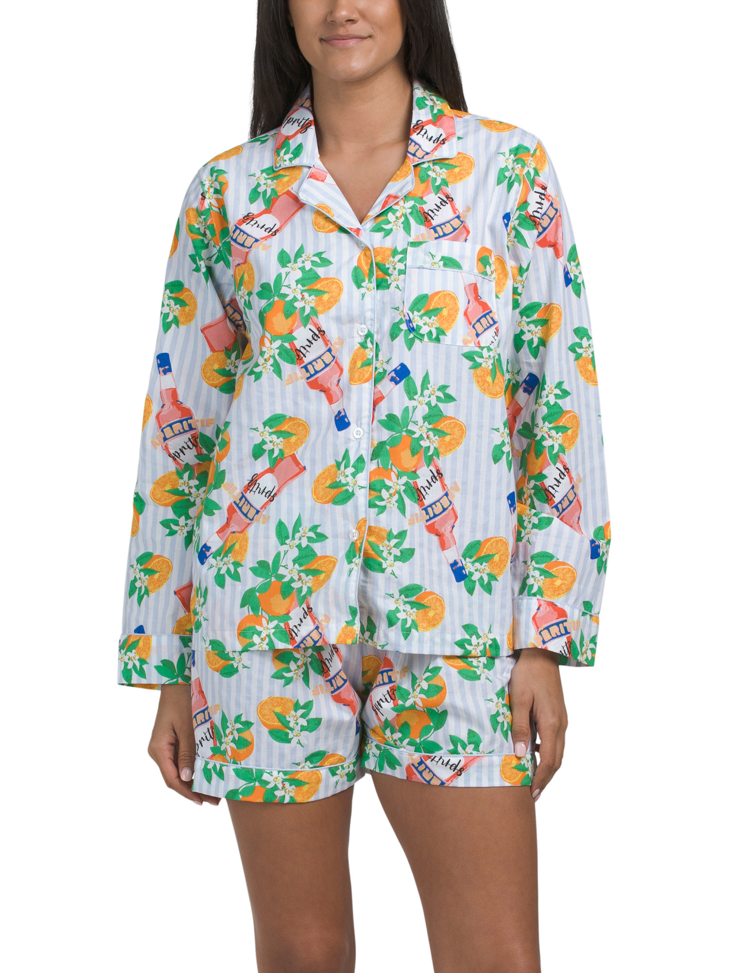 2pc Apertif Top And Shorts Pajama Set | TJ Maxx