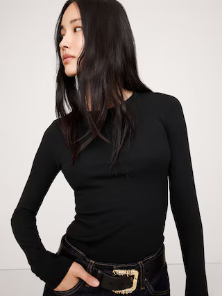 Ribbed Crew-Neck T-Shirt | Banana Republic (US)