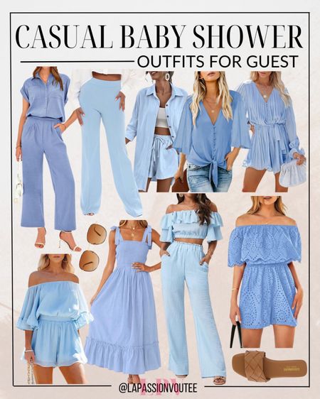Effortlessly elegant in baby blue! Elevate your baby shower attire with serene and stylish ensembles in shades of blue. From breezy dresses to tailored separates, channel a sense of calm and sophistication as you celebrate the impending arrival of a little bundle of joy. Dive into baby blues for a look that's as refreshing as a clear sky.

#LTKparties #LTKbump #LTKstyletip