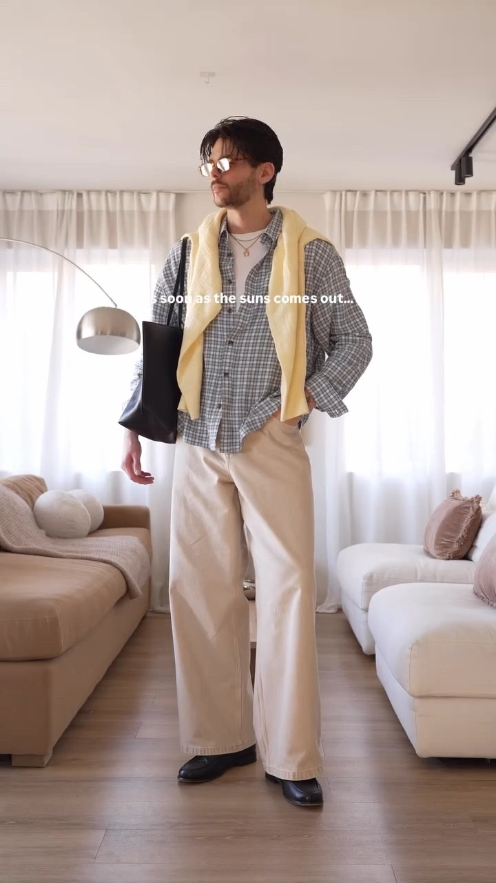 ASOS ecru loose jeans styled 3 ways for spring 🌸

✔️ elevated basics 
✔️ classic menwear
✔️ street style inspired 
✔️ efortless aesthetic 

@ASOS 

#LTKUK #LTKspring #LTKMens