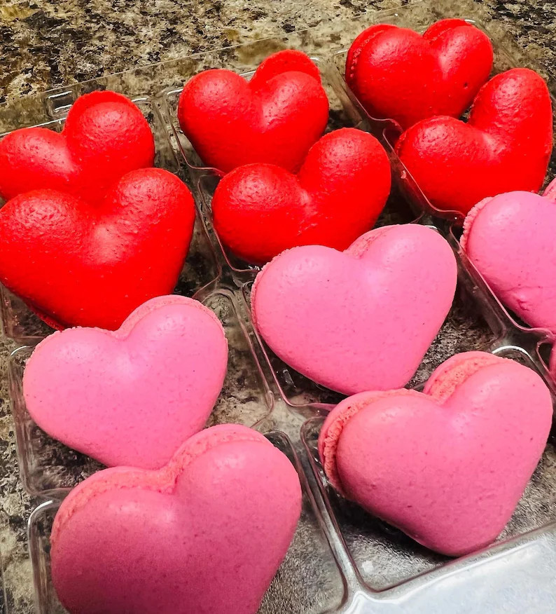Heart Macarons Gifts Valentine's Gifts Valentine's - Etsy | Etsy (US)
