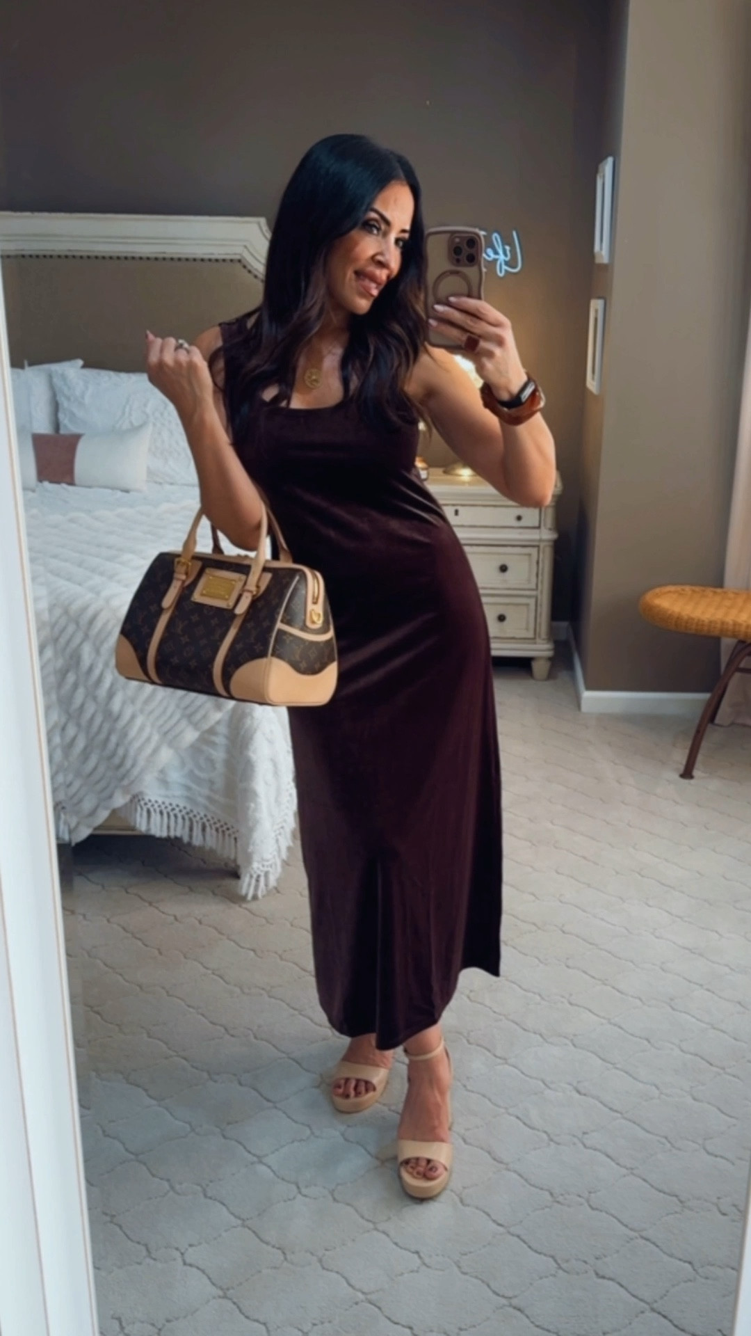 Chocolate brown is the it color this season! Jump on the trend with this GORGEOUS dress from Walmart! It’s under $18!!! This one will sell out. Grab it NOW for Thanksgiving or any holiday event you have coming up. It has a ton of stretch and is so flattering. I’m wearing a size small🤎🤎🤎
#walmartstyke #thanksgivingdress

#LTKOver40 #LTKHoliday #LTKFindsUnder50