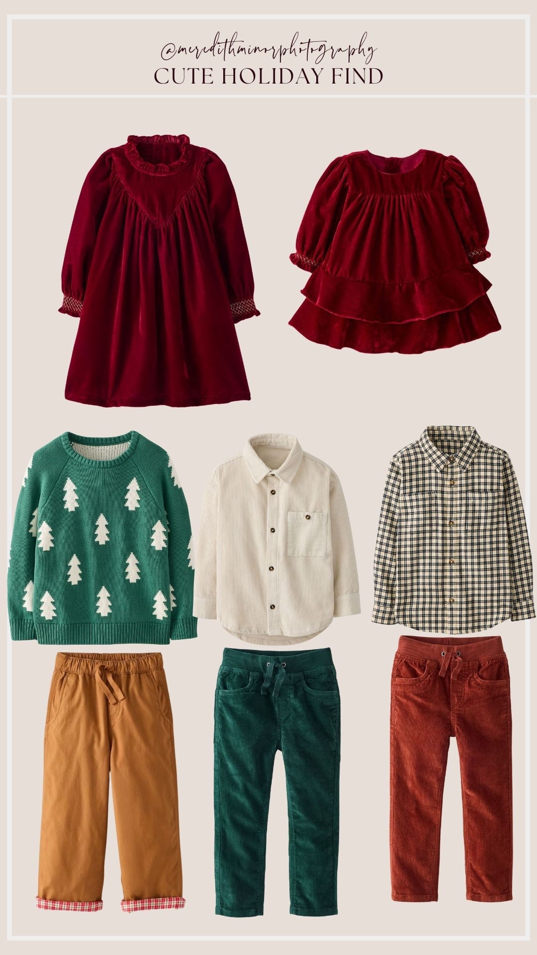 Was not expecting to find my favorite Christmas outfits for kids at this store 🎄😍 The colors, the textures (that velvet + corduroy combo!), and some are even on sale right now 🙌 Perfect for holiday photos or just looking festive all season long.
✨ Tap to shop my favorites before they’re gone — I can’t believe where I found these!


#LTKSaleAlert #LTKSeasonal #LTKKids